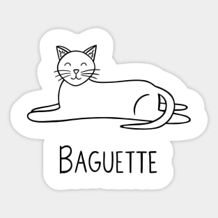 Baguette (black) Sticker